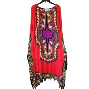 Sante Classics full length vibrant mixed print caftan - OS.     M94